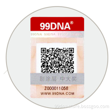 Anti Counterfeit Security Label with Unique QR Code